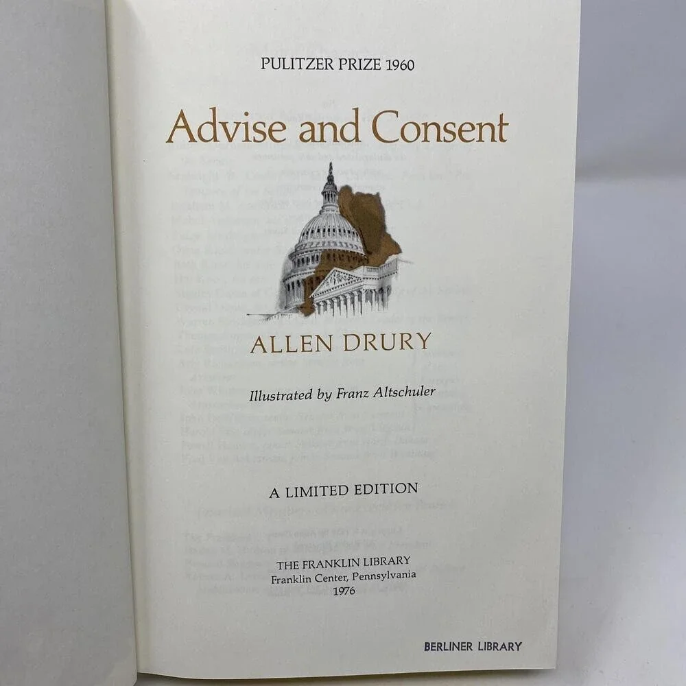 Advise And Consent Allen Drury 1976 Leather Bound Franklin Mint